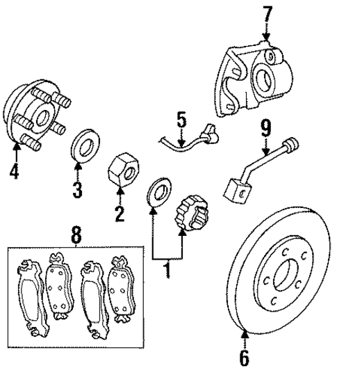 Anti-Lock Brakes for 1996 Chrysler Cirrus #1