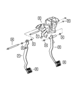 4695092AB - Clutch: Brake Pedal Pivot Shaft for Mopar Image