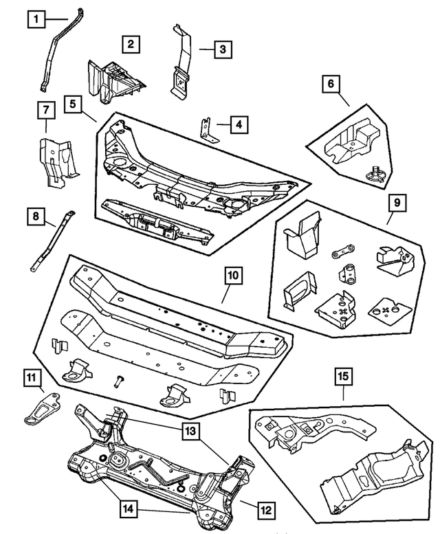 5056017AC - Frames and Bumpers: Battery Strap for Mopar Image image