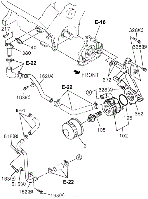 Oil Cooler - Oil Filter for 1997 Acura SLX #0