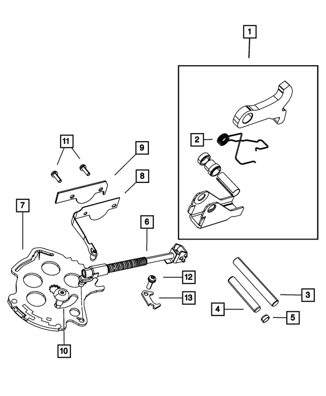 « 4446612 – 4-Speed; Automatic VLP Transaxle : Haricot De Frein De Stationnement Cuvette pour Mopar Image »