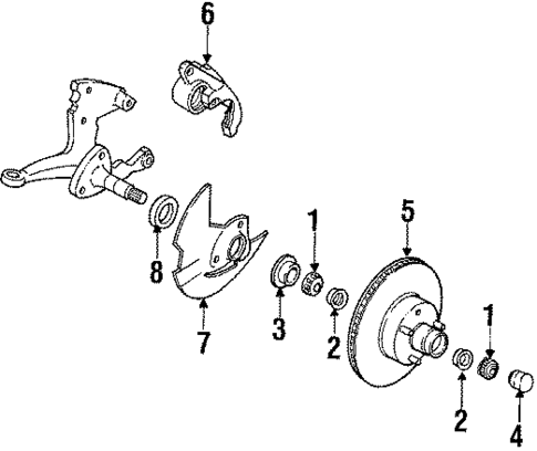 Front Brakes for 1985 Ford Thunderbird #0