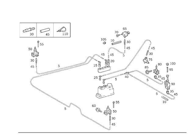 1581435 - Hydraulic and Vacuum System: Piping for Mercedes-Benz Image image