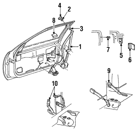 Front Seat Belts for 1993 Chevrolet Lumina #0