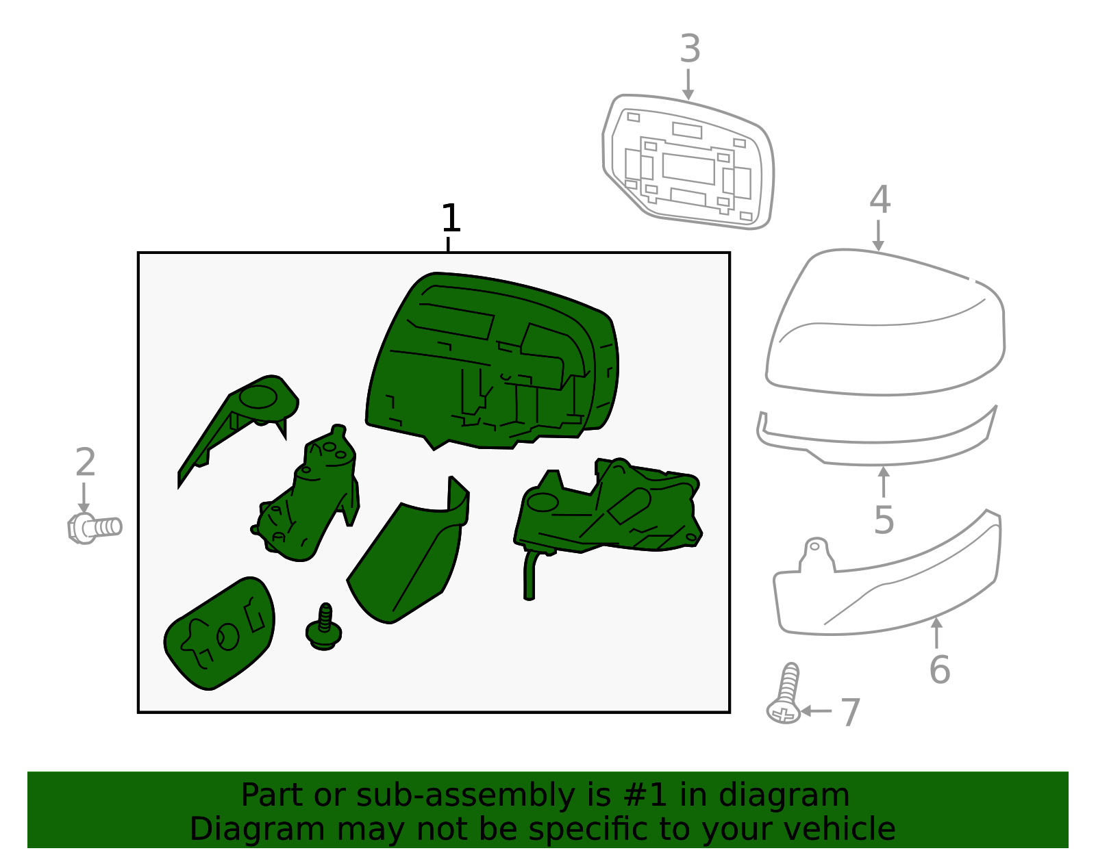 2012-2014 Subaru Mirror Assembly 91036FJ202 | OEM Parts Online