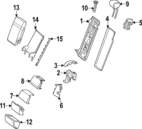 Rear Seat Components for 2024 Mercedes-Benz E450 #3