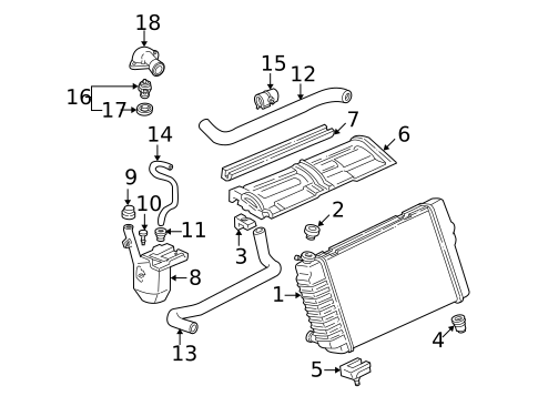 Radiator & Components for 1994 Chevrolet Camaro #0