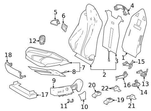 Driver Seat Components for 2018 Lexus GS F #1