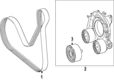 Belts & Pulleys for 2023 Mercedes-Benz SL 43 AMG&reg; #0