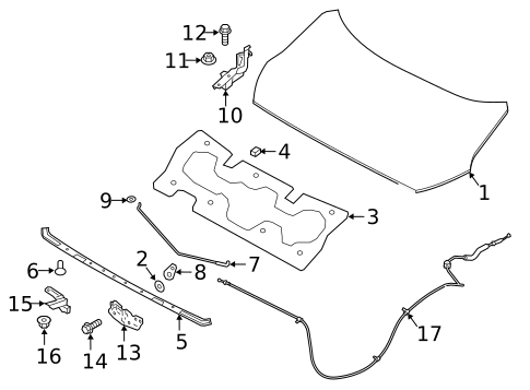 Hood & Components for 2019 Nissan LEAF #0