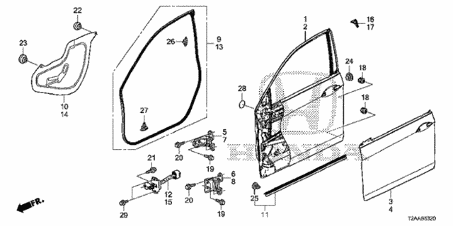 Front Door Panels for 2017 Honda Accord #0