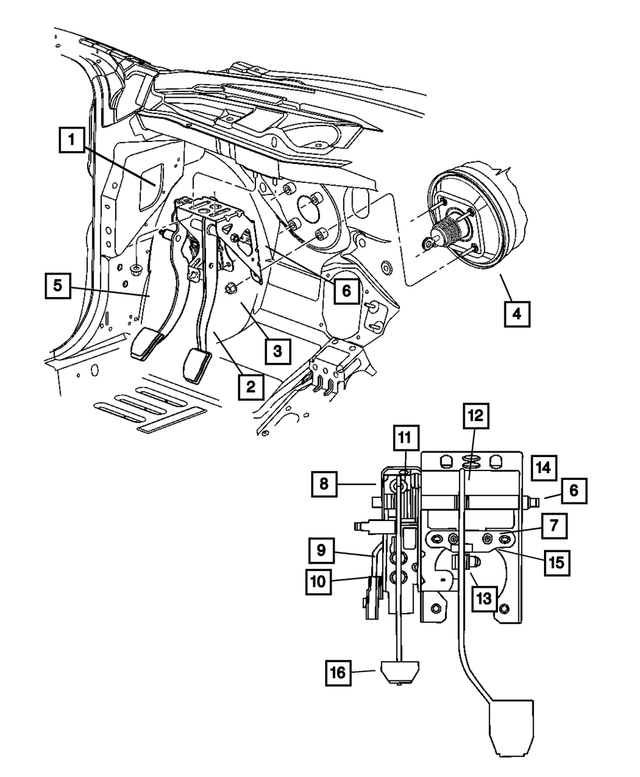 5273102AB - Clutch: Brake Pedal Bracket for Mopar Image