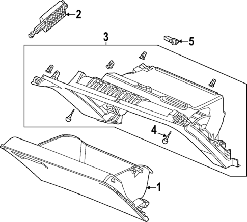 Glove Box for 2022 Honda Civic #0