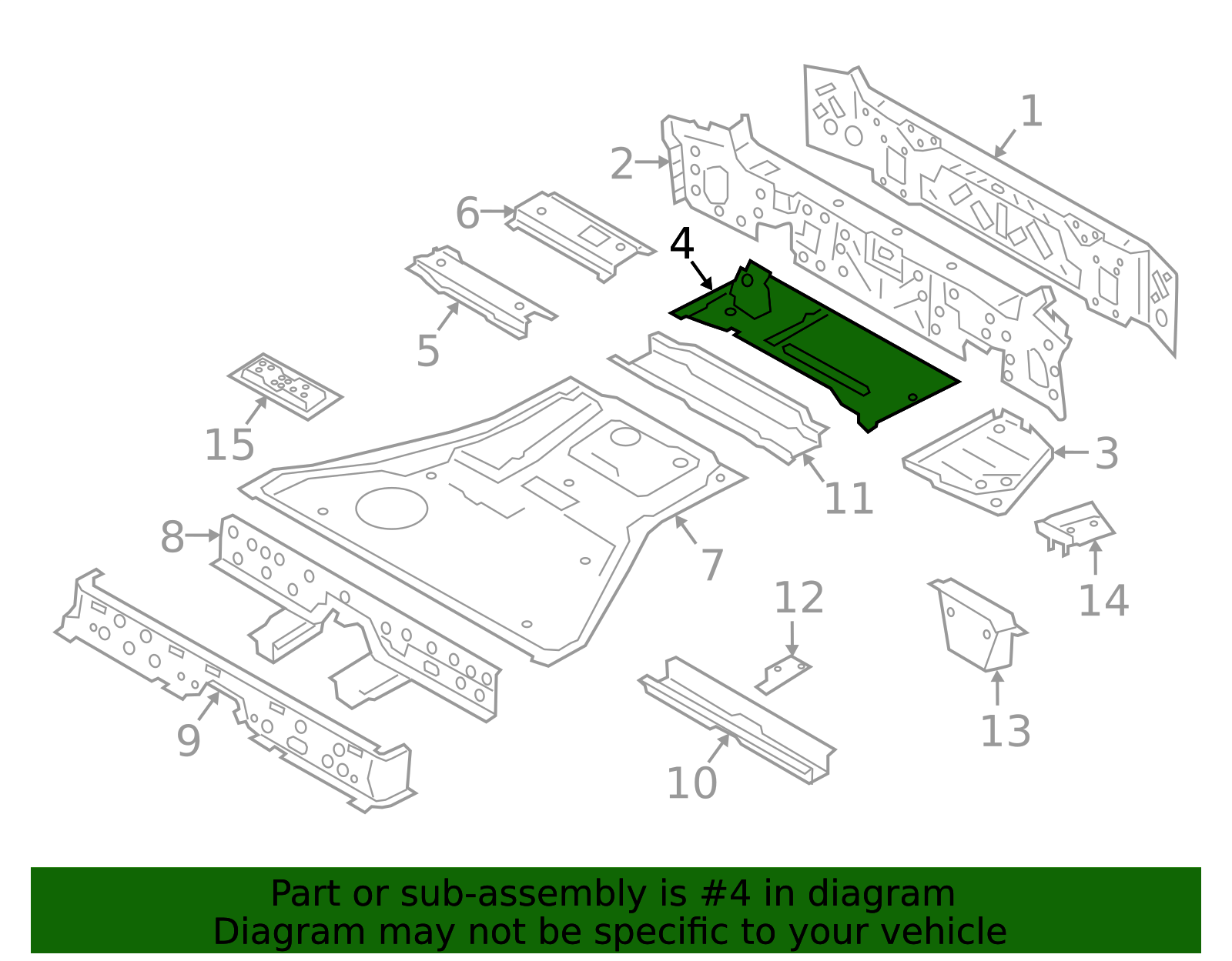 2019-2026 BMW Center Floor Pan 41007947327 | OEM Parts Online