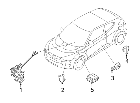Air Bag Components for 2019 Hyundai Veloster #1