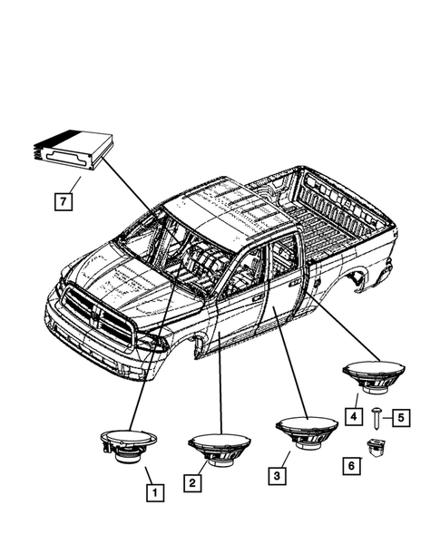Radio, Antenna, Speakers, DVD, and Video systems for 2016 Ram 3500 #5