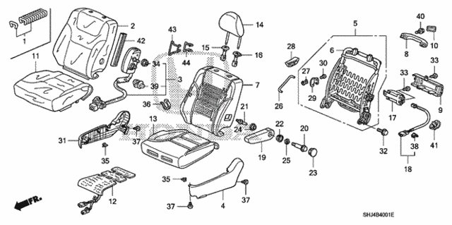 Front Seat (R.) (-'07) for 2007 Honda Odyssey #0