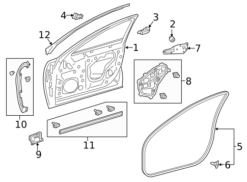 Door & Components for 2024 Lexus LS500h #0