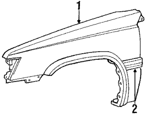 Fender for 1984 Toyota Tercel #0