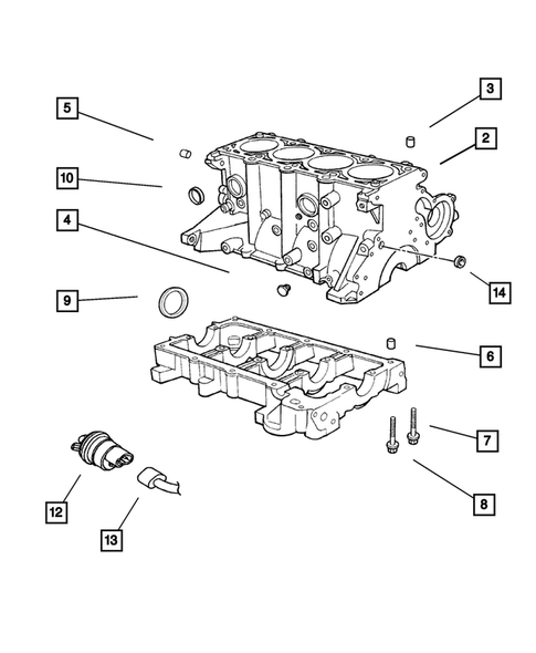 Cylinder Block for 2001 Dodge Stratus #0