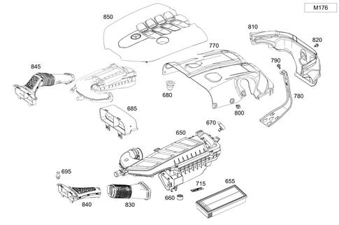 Air Intake, Gasoline Vehicles for 2022 Mercedes-Benz GLS580 #0