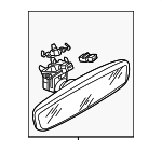 3G0857511AN9B9 - Body: Mirror Inside for Volkswagen Image