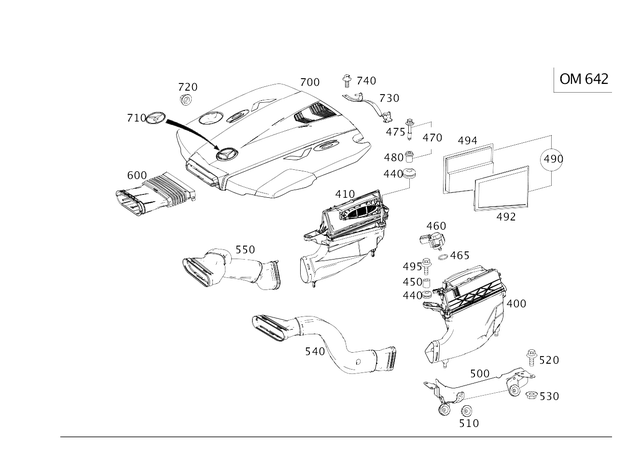 6420904701 - Chassis Sheet Metal Parts/Air Intake: Damping Air Filter for Mercedes-Benz: GL350, GLS350d, ML350 Image image