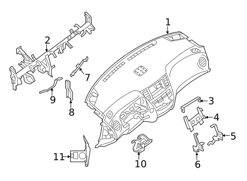 Instrument Panel for 2014 Nissan Pathfinder #0