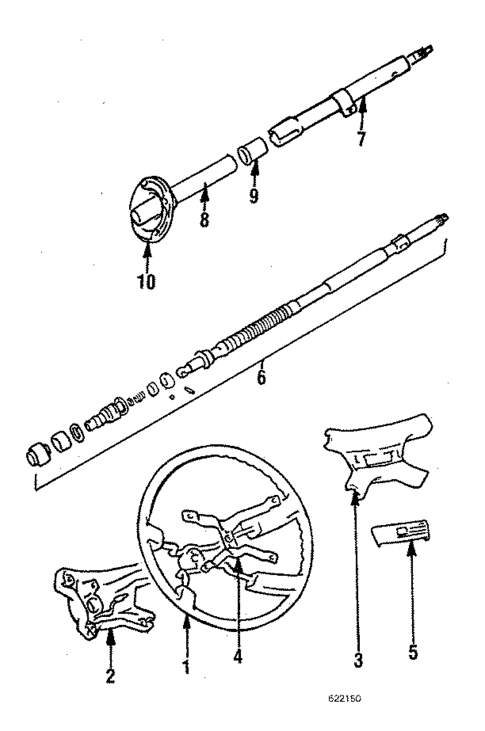 Steering Column & Wheel for 1987 Mitsubishi Starion #0