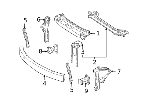 Radiator Support for 2009 Mercedes-Benz GL 450 #0