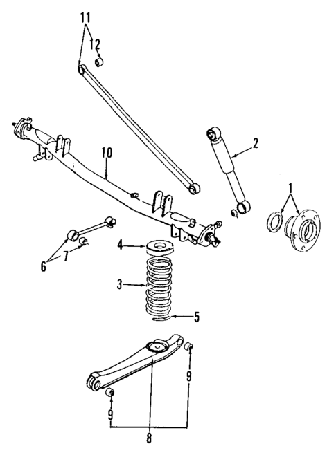 Rear Axle for 1994 Mitsubishi Diamante #0