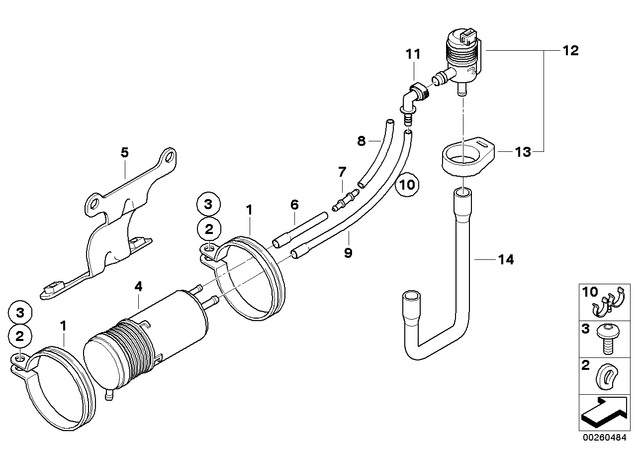 16137660059 - : Hose For Charcoal Canister Valve - L=933Mm for BMW-Motorrad Image