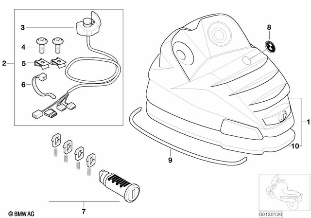 7142758504 - Audio, Navigation, Information Systems: Oval-Head Screw with Anti-Rotation Lock - Isa M5X16 for BMW-Motorrad Image