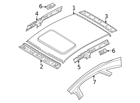 Roof & Components for 2000 Audi A6 Quattro #0