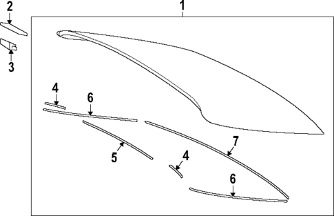 Glass & Hardware - Back for 2025 Toyota Camry #0