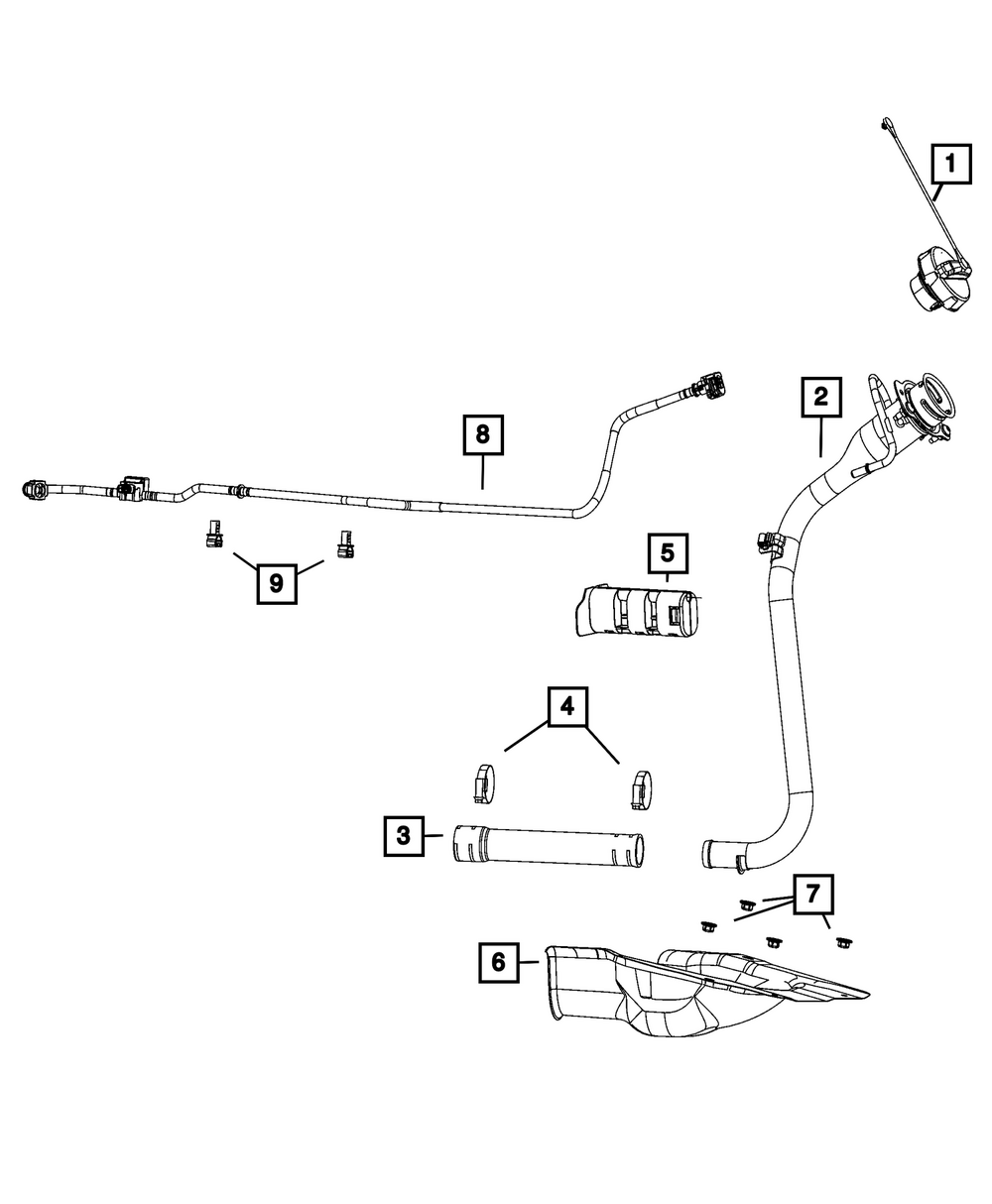 Fuel Vapor Hose Clip - Mopar (68079522AA)