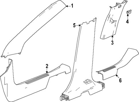 Interior Trim - Pillars for 2025 GMC Terrain #0