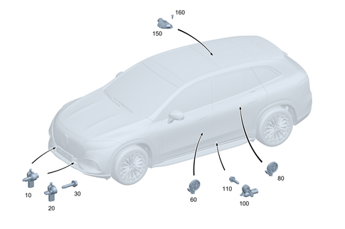 Airbag and Sensors for 2025 Mercedes-Benz EQS 450 SUV #0