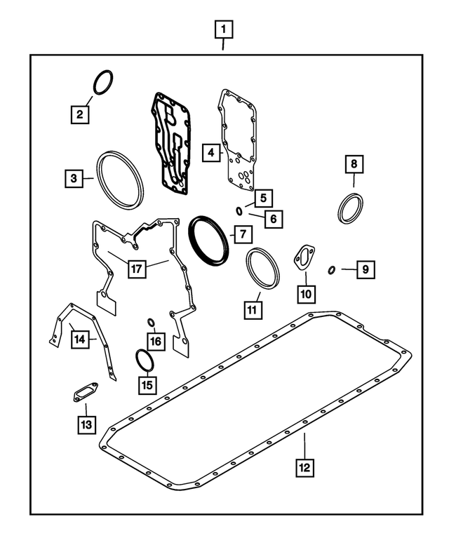 68014976AA - Engine 6.7L Cummins (Diesel): O Ring for Mopar Image image
