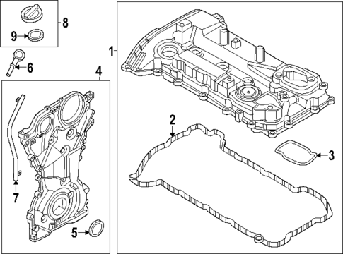 Valve & Timing Covers for 2024 Hyundai Santa Fe #0