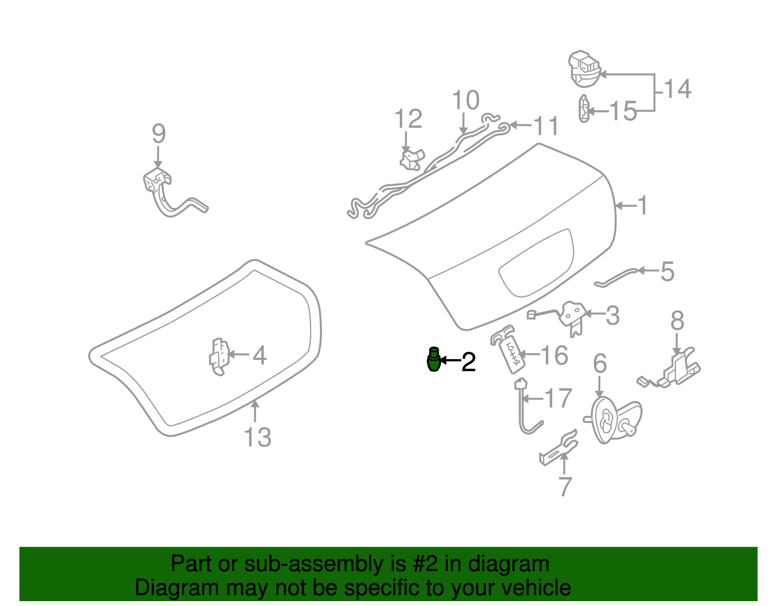 h__s__rページ 2002-2008 Nissan Trunk Lid Bumper (s13 Hb S14) 01658-00112