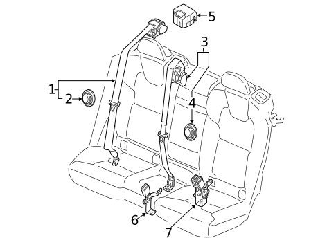 Rear Seat Belts for 2025 Volvo XC60 #0
