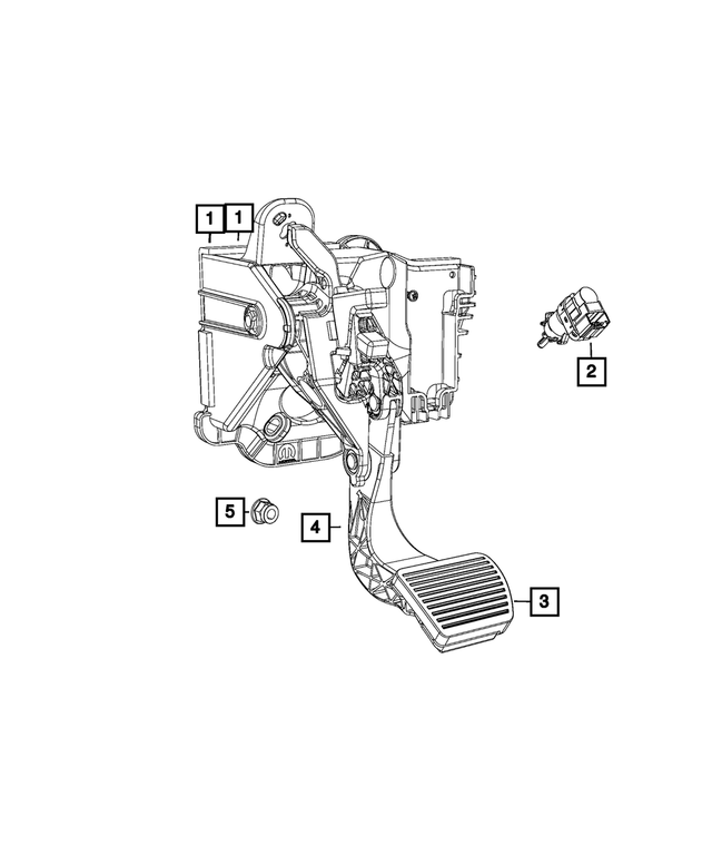 68488221AD - Brakes: Brake And Accelerator Pedal for Mopar Image