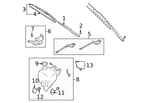 Wipers for 2001 Subaru Forester #0
