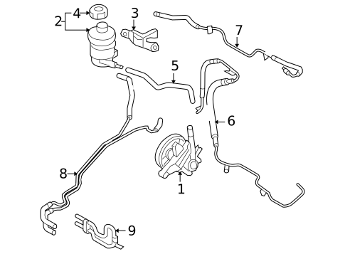 Pump & Hoses for 2007 Hyundai Entourage #0