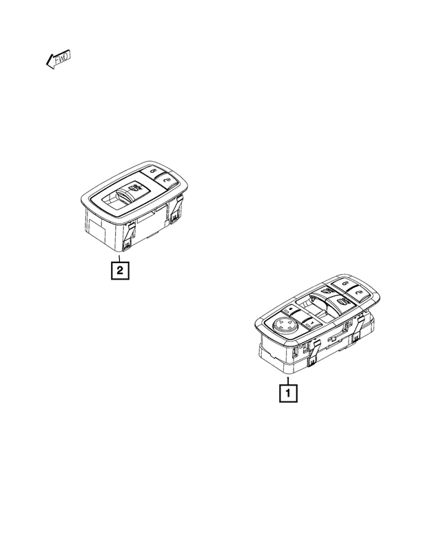 68590222AA - Electrical: Front Door Switch And Bezel, Left for Mopar Image image