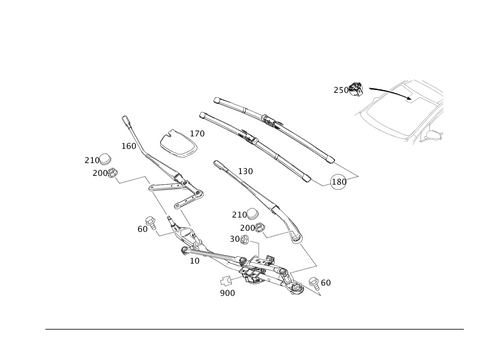 Pane Wiper for 2015 Mercedes-Benz B Electric Drive #0