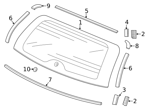 Glass - Lift Gate for 2012 Honda CR-V #0
