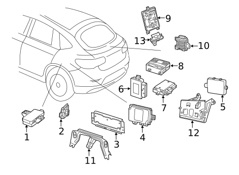 Keyless Entry Components for 2021 Mercedes-Benz GLC43 AMG #3