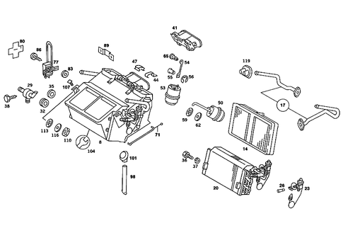 Heater Case with Blower for 1984 Mercedes-Benz 380SL #0